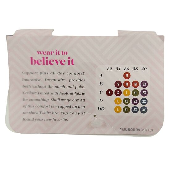 Maidenform Comfort Crush T-Shirt Bra Womens XXXL Black Wired Adjustable Strap - Picture 10 of 10